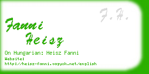 fanni heisz business card